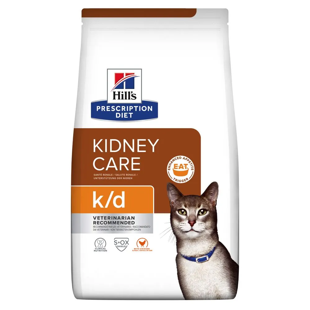 Hill's Prescription Diet K/D Kidney Croquettes Pour Chat Au Poulet - 8Kg 1 Hill's Prescription Diet K/D Kidney Croquettes Pour Chat Au Poulet - 8Kg
