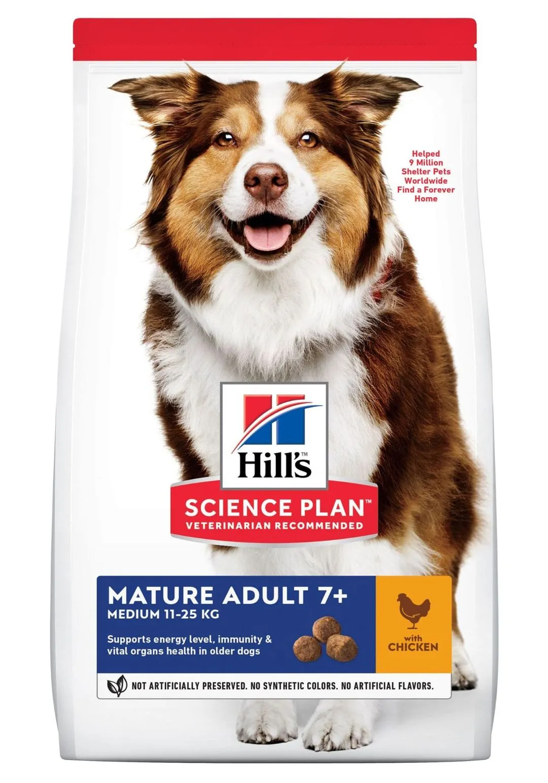 Hill's Science Plan Chien Mature Adult 7+ Medium Poulet 1 Hill's Science Plan Chien Mature Adult 7+ Medium Poulet