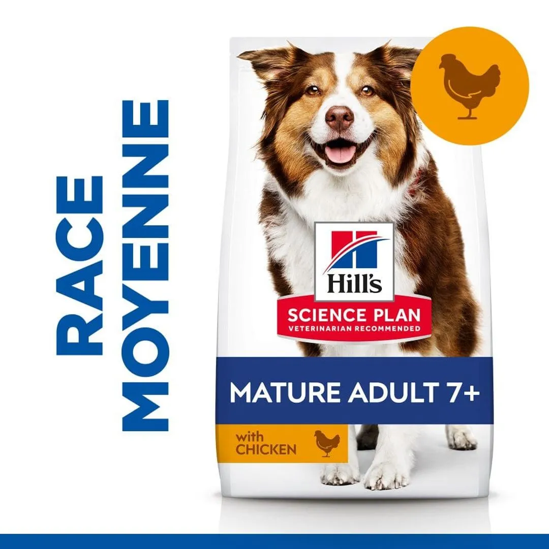 Hill's Science Plan Chien Mature Adult 7+ Medium Poulet 4 Hill's Science Plan Chien Mature Adult 7+ Medium Poulet – Image 4