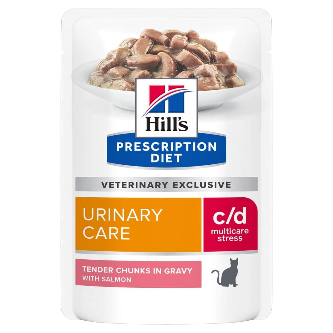 Hill's Prescription Diet Chat C/d Urinary Stress Multicare Sachet Saumon 1 Hill's Prescription Diet Chat C/d Urinary Stress Multicare Sachet Saumon