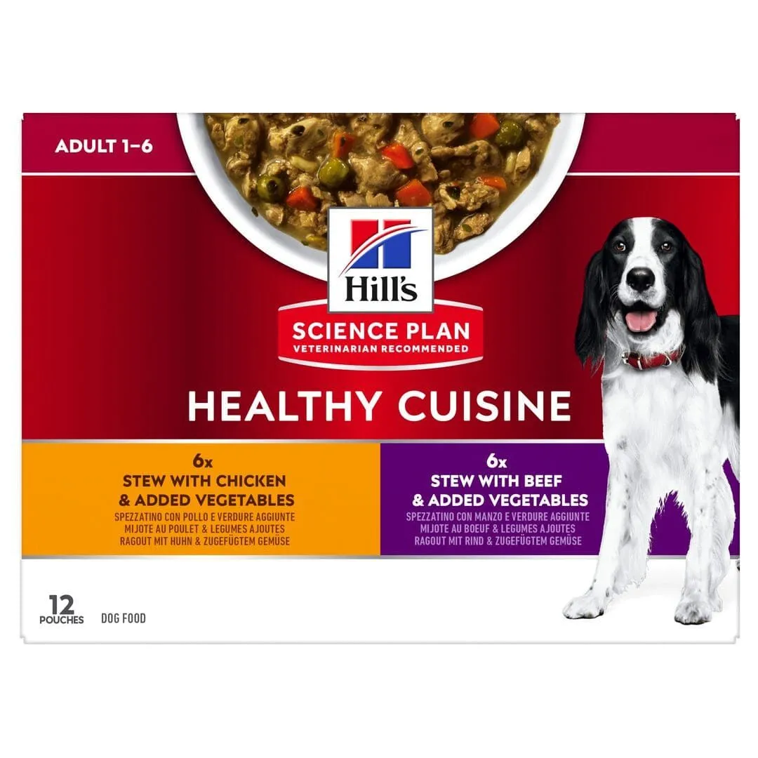 Hill's Hill’s Science Plan Chien Adult Mijotés Healthy Cuisine Poulet Bœuf 1 Hill's Hill’s Science Plan Chien Adult Mijotés Healthy Cuisine Poulet Bœuf