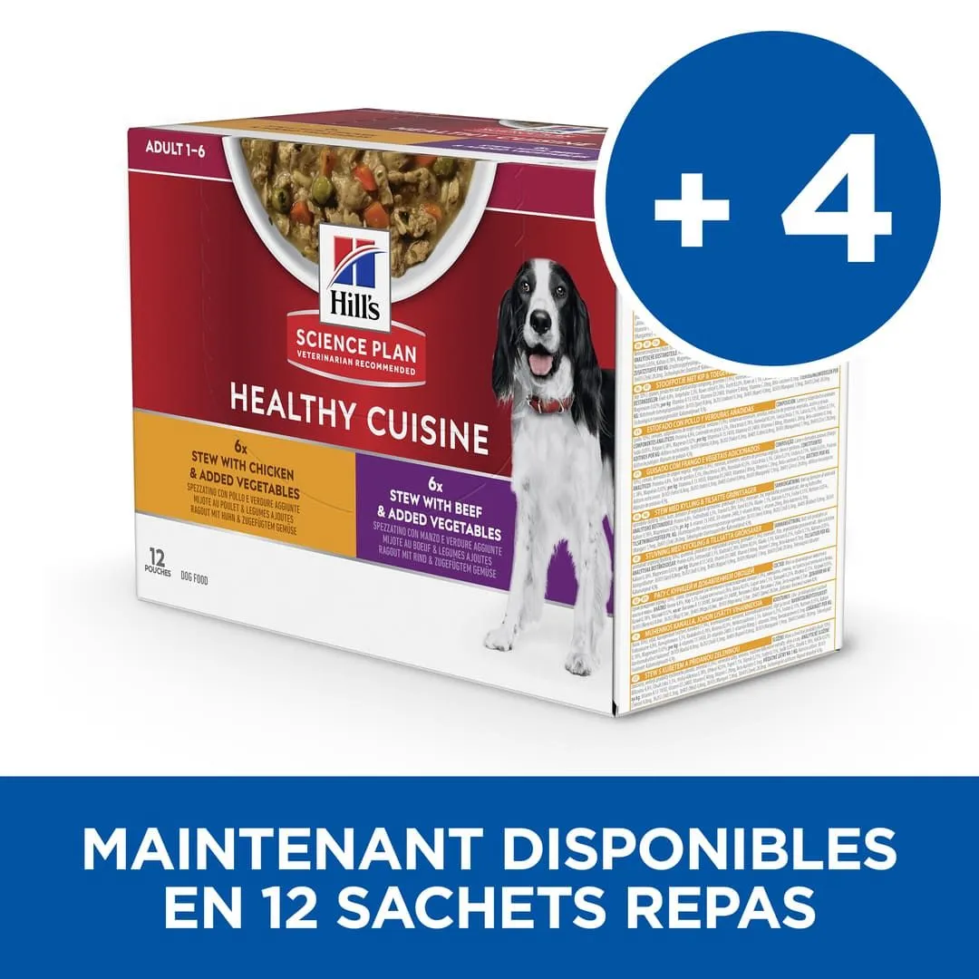 Hill's Hill’s Science Plan Chien Adult Mijotés Healthy Cuisine Poulet Bœuf 3 Hill's Hill’s Science Plan Chien Adult Mijotés Healthy Cuisine Poulet Bœuf – Image 3