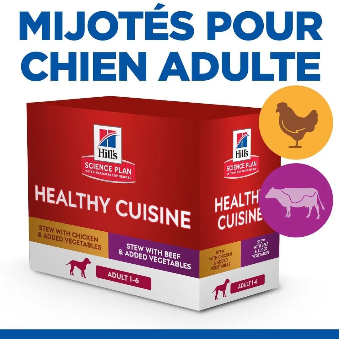 Hill's Hill’s Science Plan Chien Adult Mijotés Healthy Cuisine Poulet Bœuf 5 Hill's Hill’s Science Plan Chien Adult Mijotés Healthy Cuisine Poulet Bœuf – Image 5