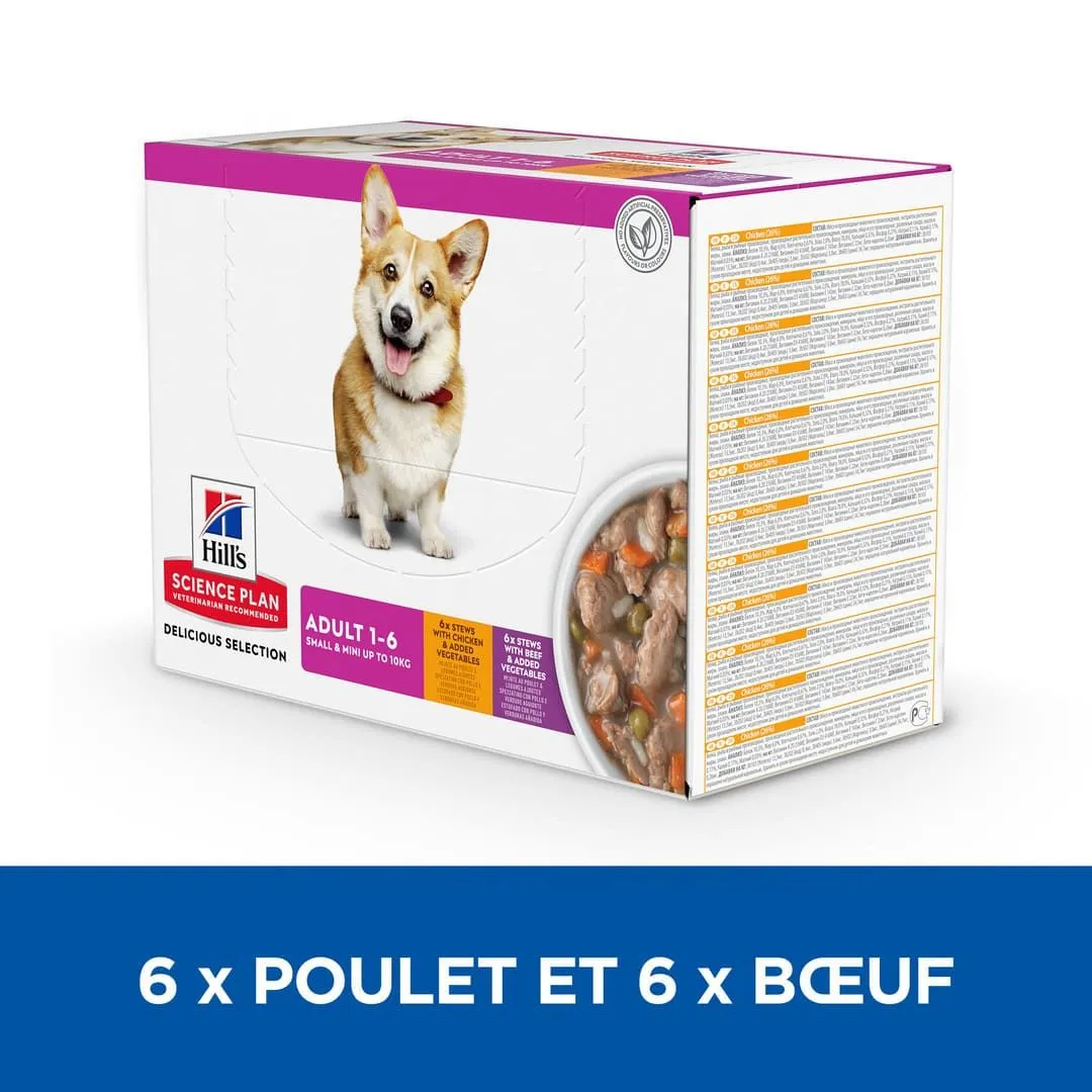 Hill's Hill’s Science Plan Chien Adulte Small & Mini Healthy Cuisine Mijoté Poulet & Bœuf 3 Hill's Hill’s Science Plan Chien Adulte Small & Mini Healthy Cuisine Mijoté Poulet & Bœuf – Image 3