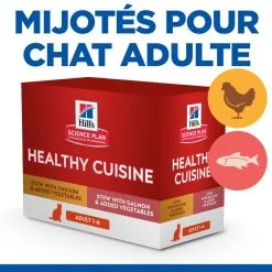 Hill's Hill’s Science Plan Chat Adult Mijotés Healthy Cuisine Poulet Saumon -Hill’s Soldes Magasin 1654597896455 full