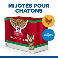 Hill's Hill’s Science Plan Chat Kitten Mijotés Healthy Cuisine Poulet Poisson -Hill’s Soldes Magasin 1654606465070 full