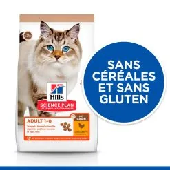 Hill's Science Plan No Grain Croquettes Sans Cereales Pour Chat Adulte Au Poulet - 1.5kg -Hill’s Soldes Magasin 52742036984 3 science plan chat adult no grain croquettes poulet copie