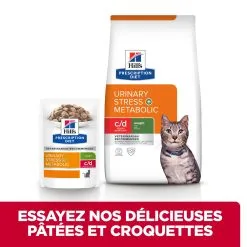 Hill's Prescription Diet C/D Urinay Stress + Metabolic Croquettes Pour Chat Au Poulet 1,5Kg -Hill’s Soldes Magasin 52742037417 5 FR 2