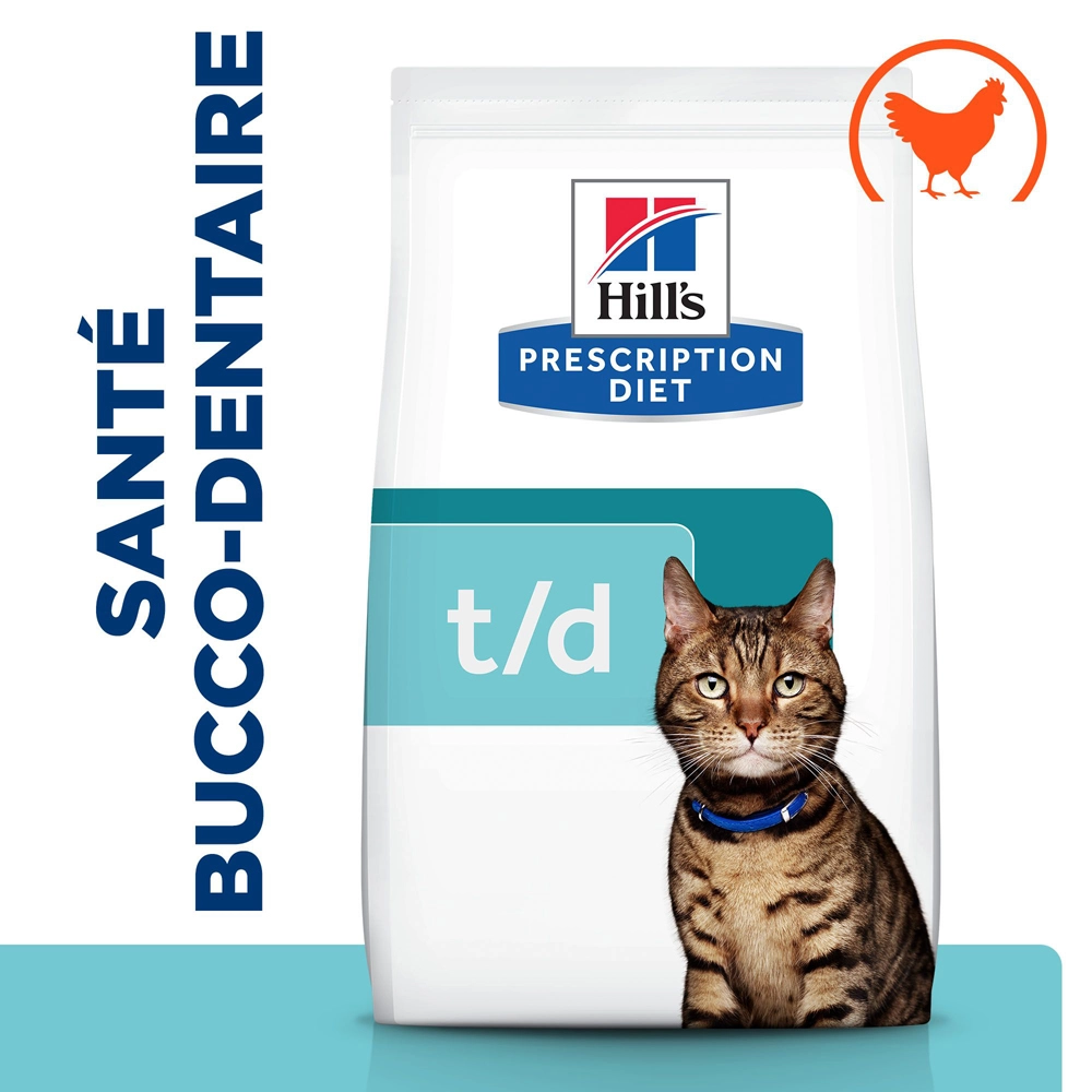 Hill's Prescription Diet T/d Dental Croquettes Pour Chat Au Poulet 3kg 2 Hill's Prescription Diet T/d Dental Croquettes Pour Chat Au Poulet 3kg – Image 2