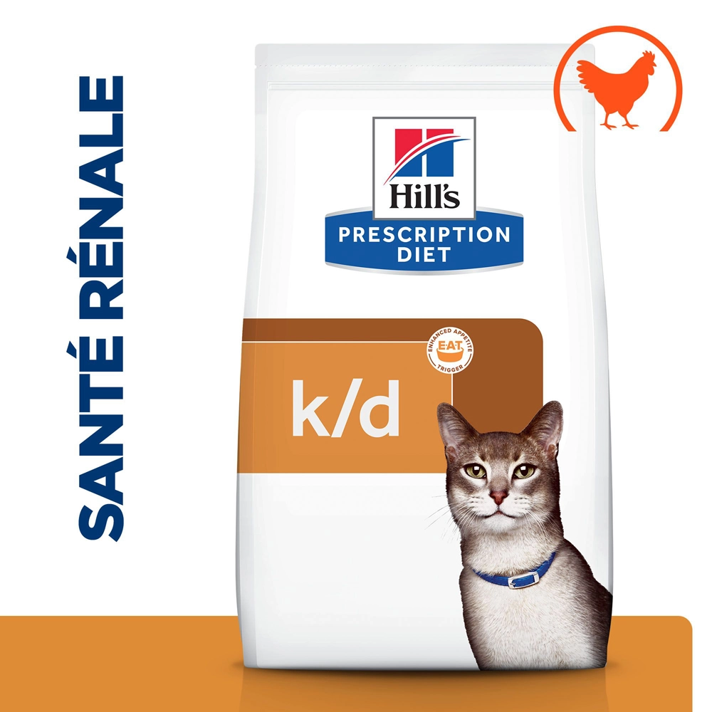 Hill's Prescription Diet K/D Croquettes Pour Chat Au Poulet - 3Kg 2 Hill's Prescription Diet K/D Croquettes Pour Chat Au Poulet - 3Kg – Image 2