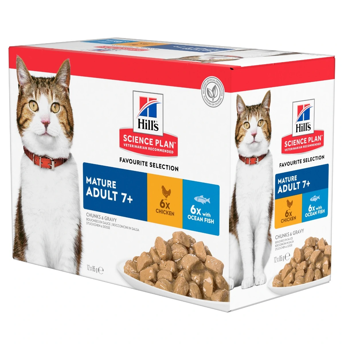 Hill's Science Plan Mature Adult Multipack 12 Sachets Repas Pour Chat Sénior Poulet Et Poisson 12 X 85g 2 Hill's Science Plan Mature Adult Multipack 12 Sachets Repas Pour Chat Sénior Poulet Et Poisson 12 X 85g – Image 2