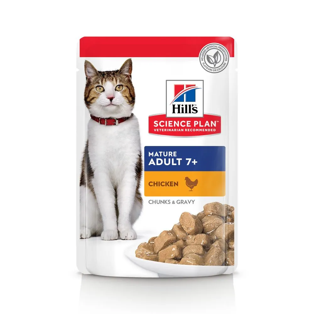 Hill's Science Plan Mature Adult Multipack 12 Sachets Repas Pour Chat Sénior Poulet Et Poisson 12 X 85g 3 Hill's Science Plan Mature Adult Multipack 12 Sachets Repas Pour Chat Sénior Poulet Et Poisson 12 X 85g – Image 3