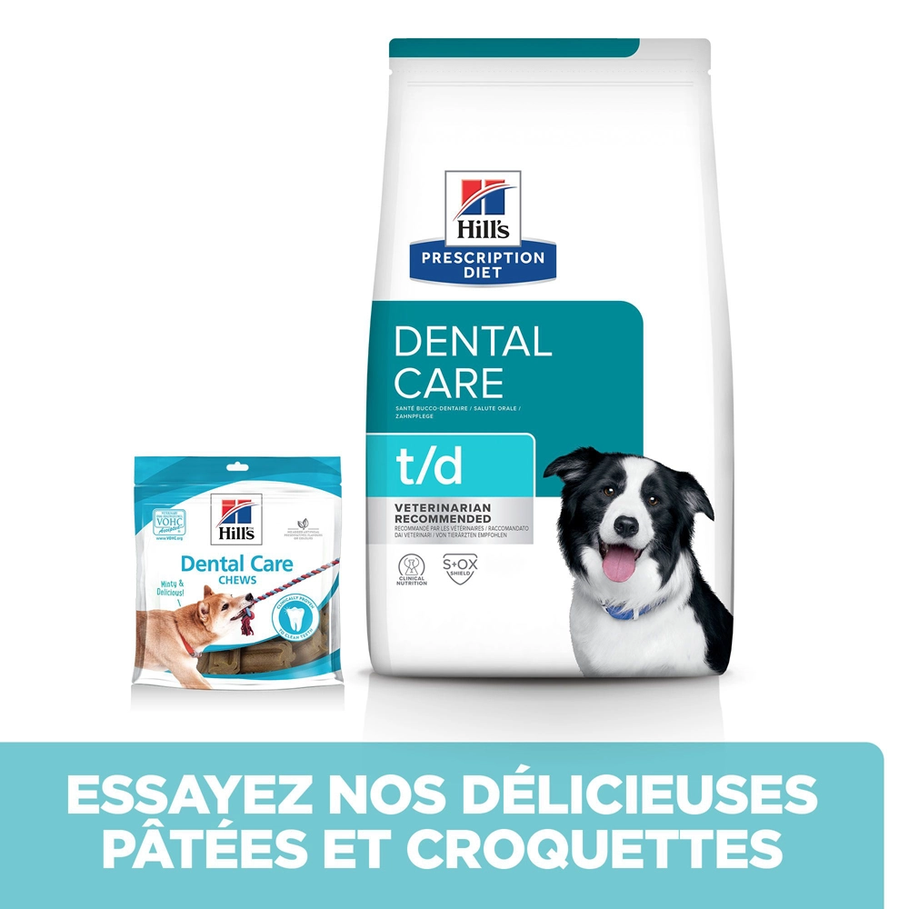 Hill's Prescription Diet T/D Dental Care Croquettes Pour Chien Au Poulet - 10 Kg 6 Hill's Prescription Diet T/D Dental Care Croquettes Pour Chien Au Poulet - 10 Kg – Image 6