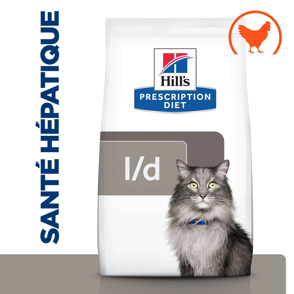 Hill's Prescription Diet L/D Croquettes Pour Chat Au Poulet 1,5 Kg 2 Hill's Prescription Diet L/D Croquettes Pour Chat Au Poulet 1,5 Kg – Image 2