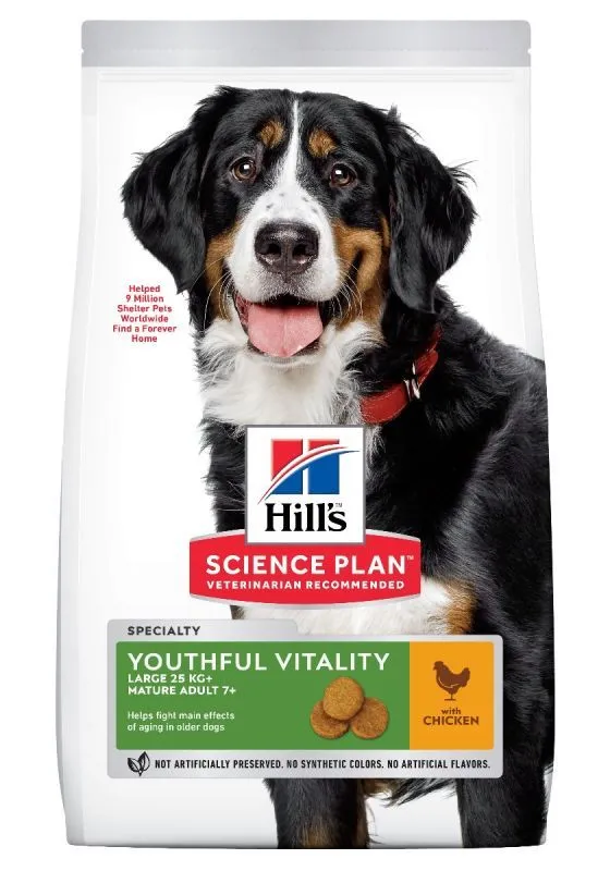 Hill's Mature Youthful Vitality Large Breed Poulet 14kg 1 Hill's Mature Youthful Vitality Large Breed Poulet 14kg