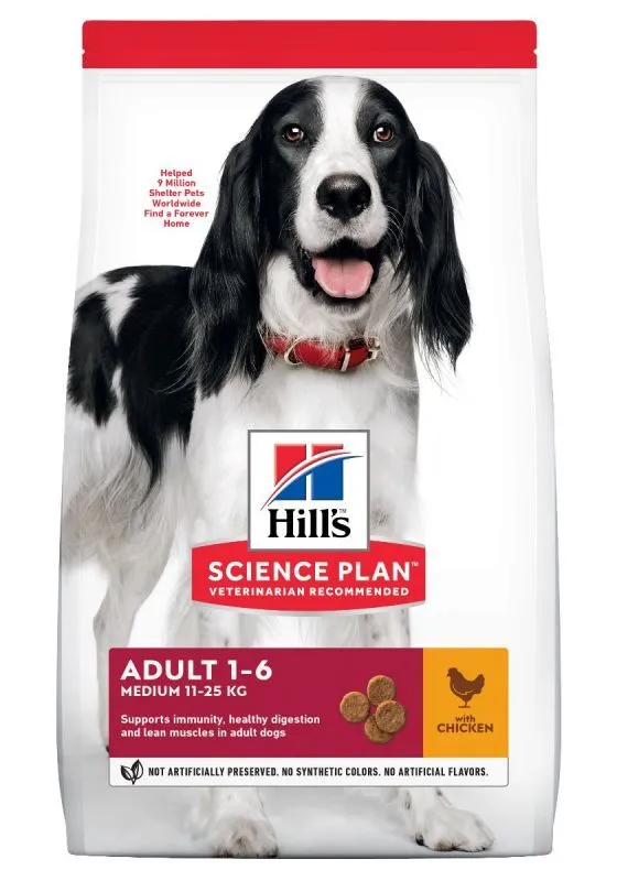Hill's Science Plan Adult Medium Pour Chien 2,5kg 1 Hill's Science Plan Adult Medium Pour Chien 2,5kg