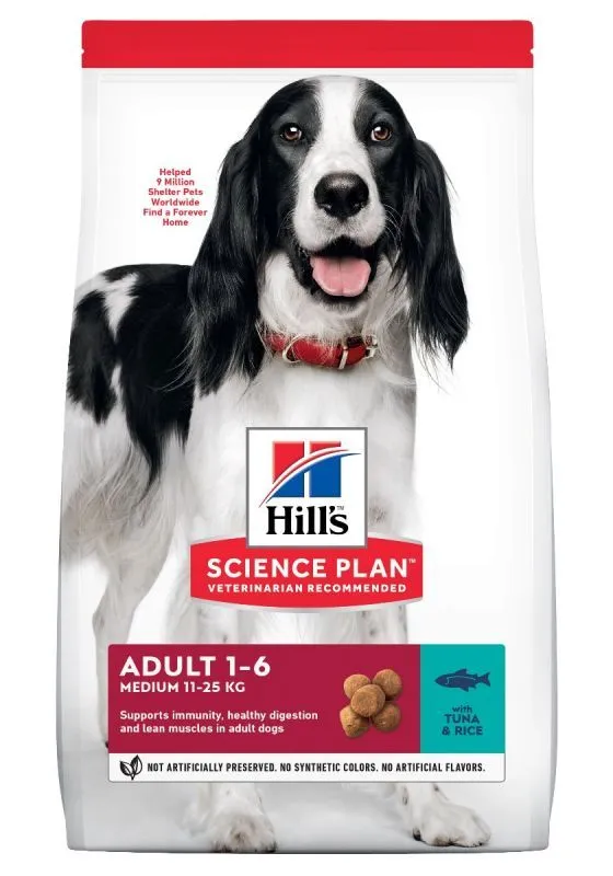 Hill's Science Plan Adult Medium Breed Thon & Riz 12kg 1 Hill's Science Plan Adult Medium Breed Thon & Riz 12kg