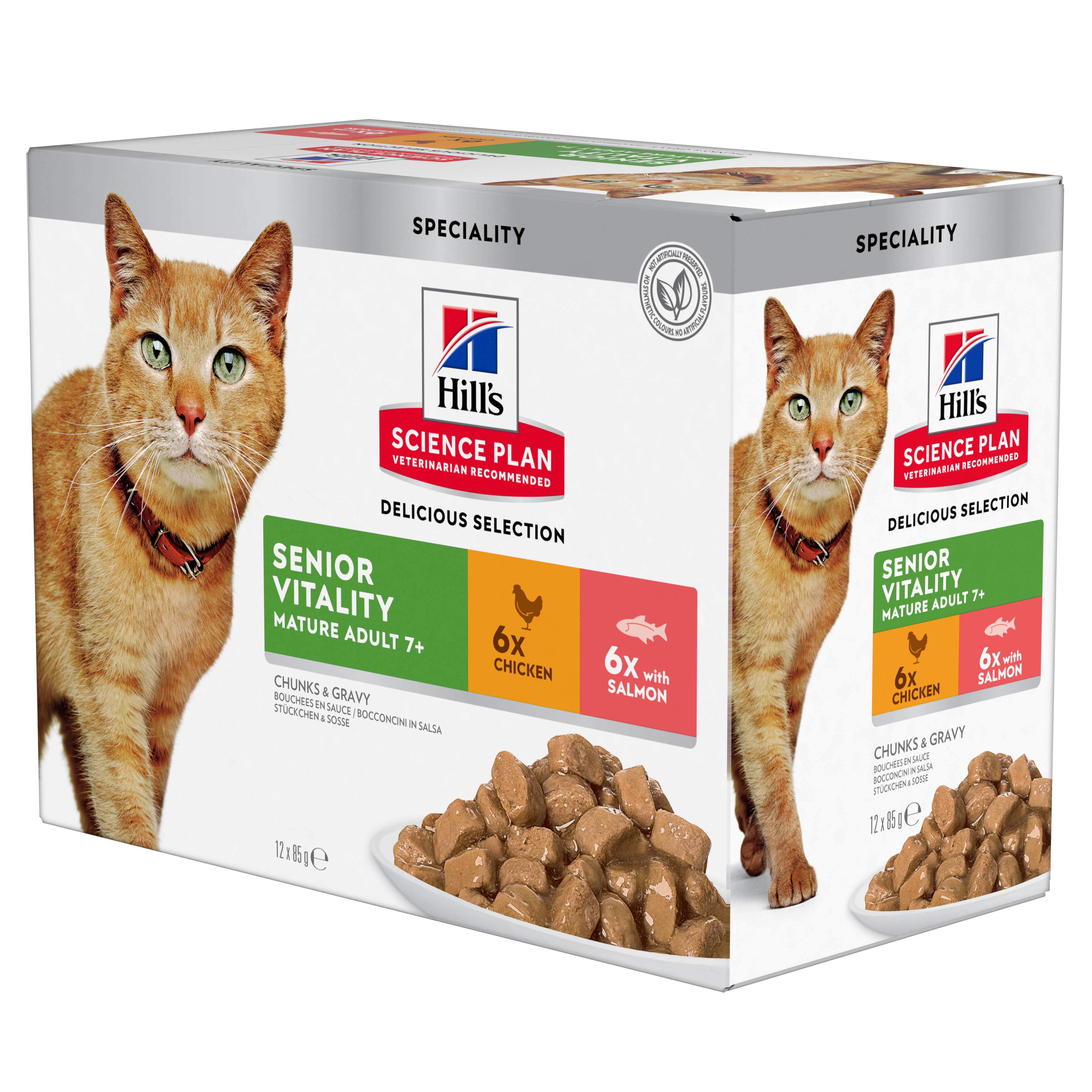 Hill's Science Plan Mature Adult Vitality Multipack 12 Sachets Pour Chat Âgé Au Poulet Et Saumon 1 Hill's Science Plan Mature Adult Vitality Multipack 12 Sachets Pour Chat Âgé Au Poulet Et Saumon